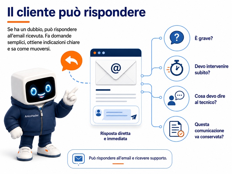 Come comunica Amicohacker?